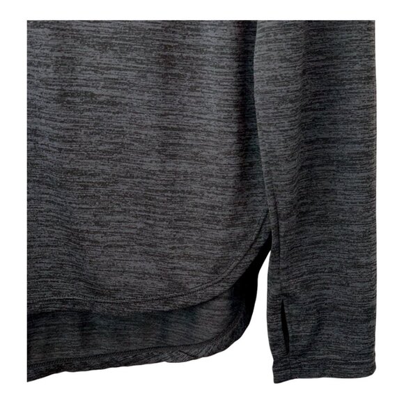 Reebok Long Sleeve Polyester Athletic Black/Gray Top - Picture 3 of 3